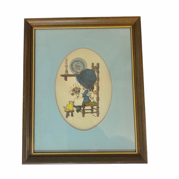 Vintage Holly Hobby Style Drawing 8" x 10" Frame